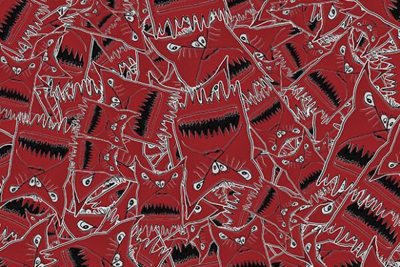 2 Creepy Monster Illustration Patterns