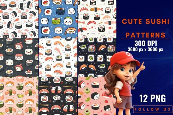 Exploring Cute Sushi Patterns for Creative Projects