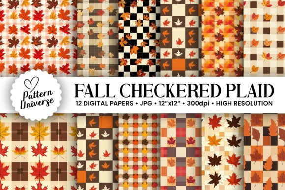 Fall Leaves Checkered Plaid Patterns: The Ultimate Digital Resource for Seasonal Creativity