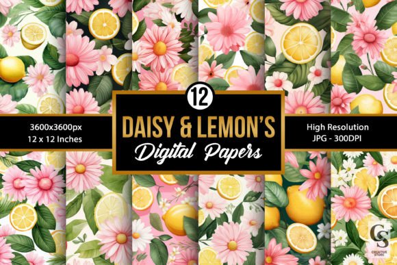 Lemon s Pink Daisy Floral Patterns: A Practical Guide to High-Quality Digital Papers
