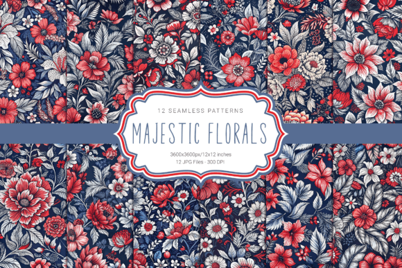 Majestic Floral Seamless Patterns: The Ultimate Digital Asset for Modern Designers