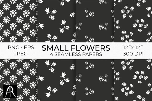 Monochrome Ditsy Floral Patterns Vector: A Versatile Tool for Modern Creators