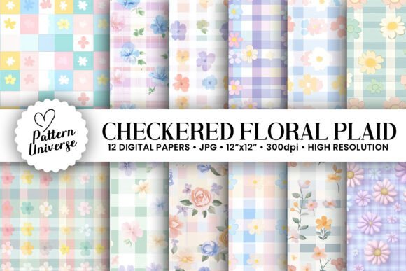 Pastel Checkered Floral Plaid Patterns: A Practical Resource for Modern Design