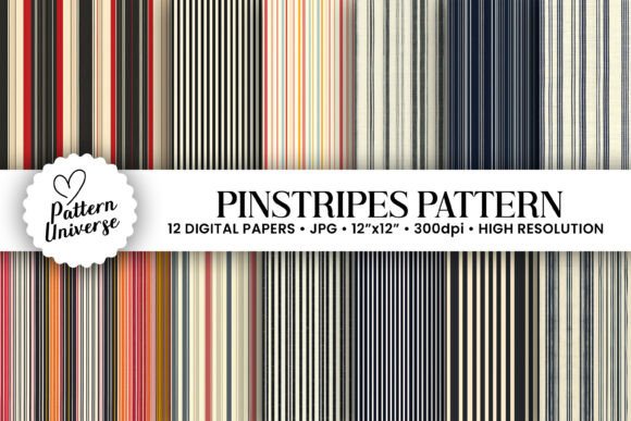 Pinstripes Seamless Patterns for Creative Projects
