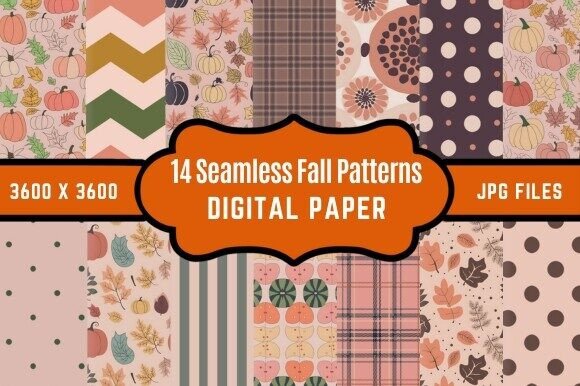 Seamless Fall Patterns for Creative Projects