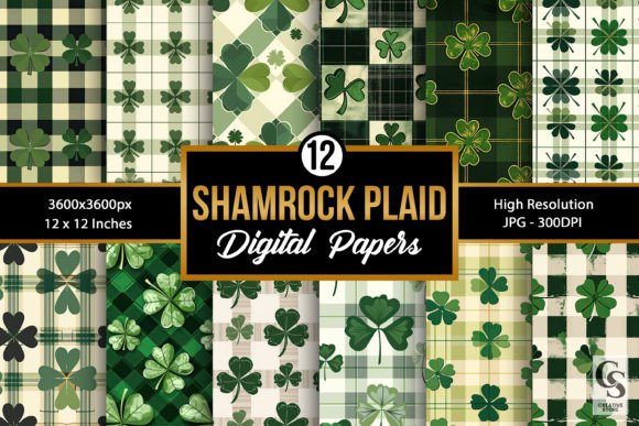 Unleash Your Creativity with Shamrock Plaid Seamless Patterns