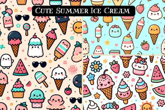 Unleashing Creativity with Cute Summer Ice Cream Seamless Patterns