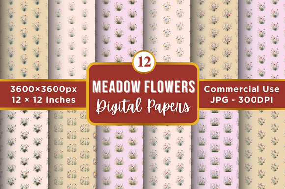 Unlocking Creativity with Meadow Flower Digital Paper Patterns